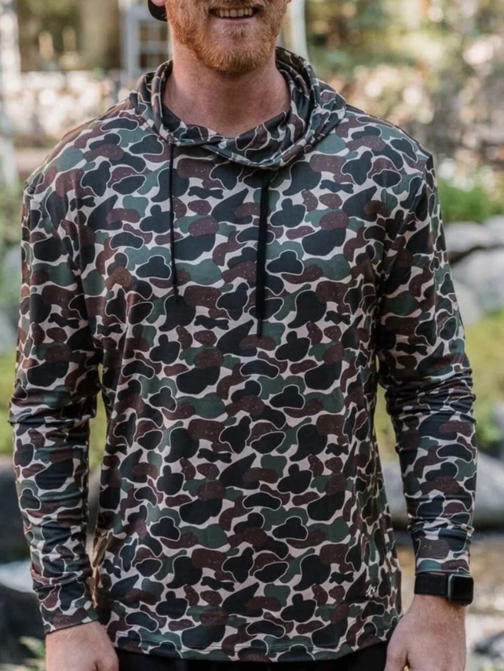Burlebo Performance Hoodie in Classic Deer Camo- Size L
